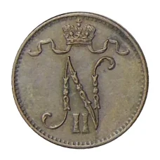 Монета 1 пенни 1915 года Русская Финляндия (реверс)