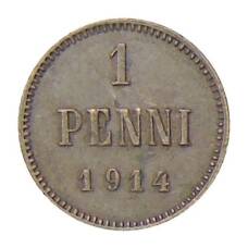Монета 1 пенни 1914 года Русская Финляндия (аверс)