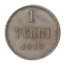Монета 1 пенни 1915 года Русская Финляндия (аверс)