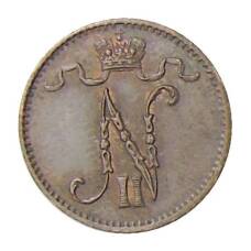 Монета 1 пенни 1915 года Русская Финляндия (реверс)