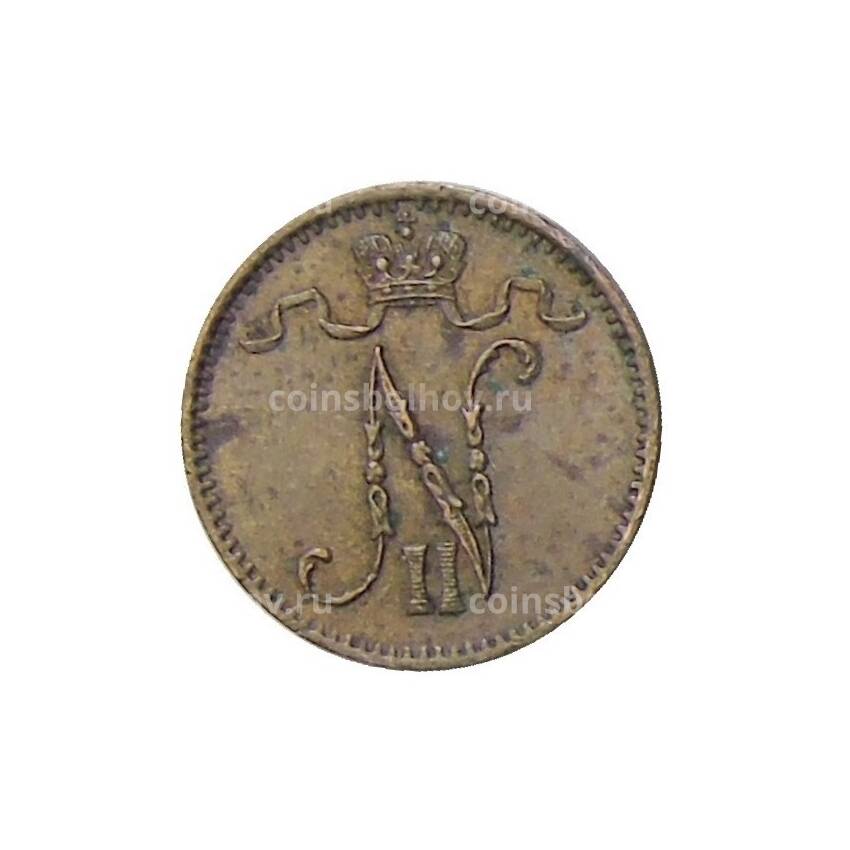 Монета 1 пенни 1916 года Русская Финляндия (вид 2)