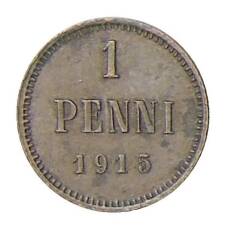 Монета 1 пенни 1915 года Русская Финляндия (аверс)