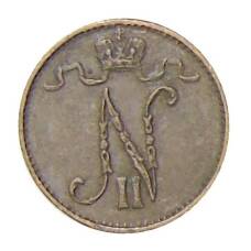 Монета 1 пенни 1911 года Русская Финляндия (реверс)