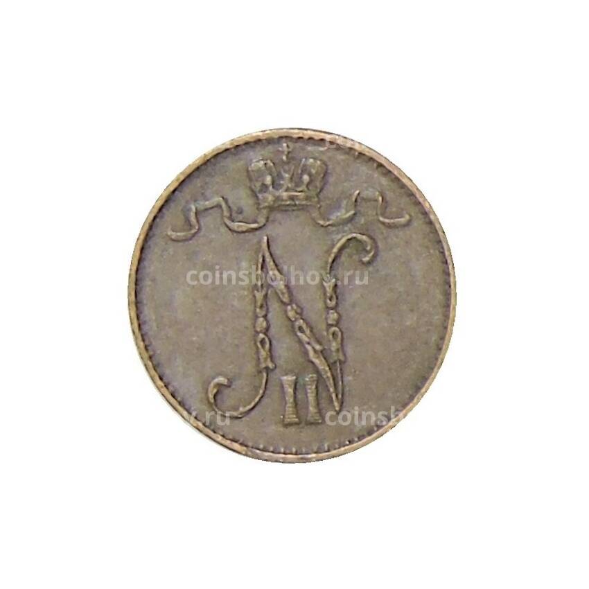 Монета 1 пенни 1911 года Русская Финляндия (вид 2)