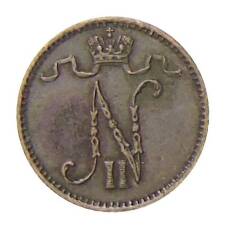Монета 1 пенни 1909 года Русская Финляндия (реверс)