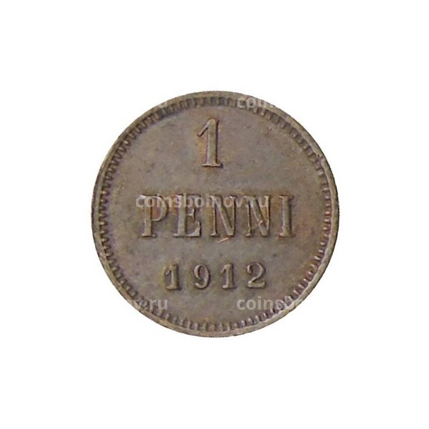 Монета 1 пенни 1912 года Русская Финляндия