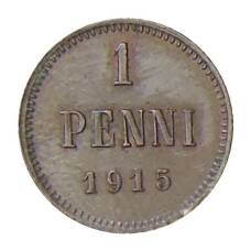 Монета 1 пенни 1915 года Русская Финляндия (аверс)