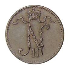 Монета 1 пенни 1915 года Русская Финляндия (реверс)