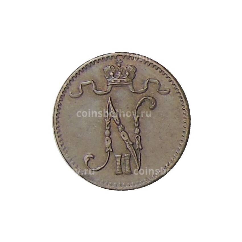 Монета 1 пенни 1915 года Русская Финляндия (вид 2)