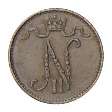 Монета 1 пенни 1915 года Русская Финляндия (реверс)