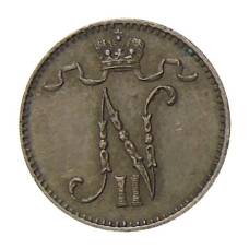 Монета 1 пенни 1909 года Русская Финляндия (реверс)