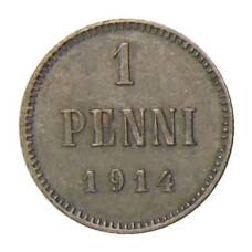 Монета 1 пенни 1914 года Русская Финляндия (аверс)