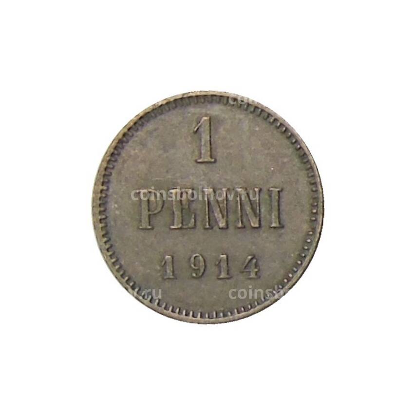 Монета 1 пенни 1914 года Русская Финляндия