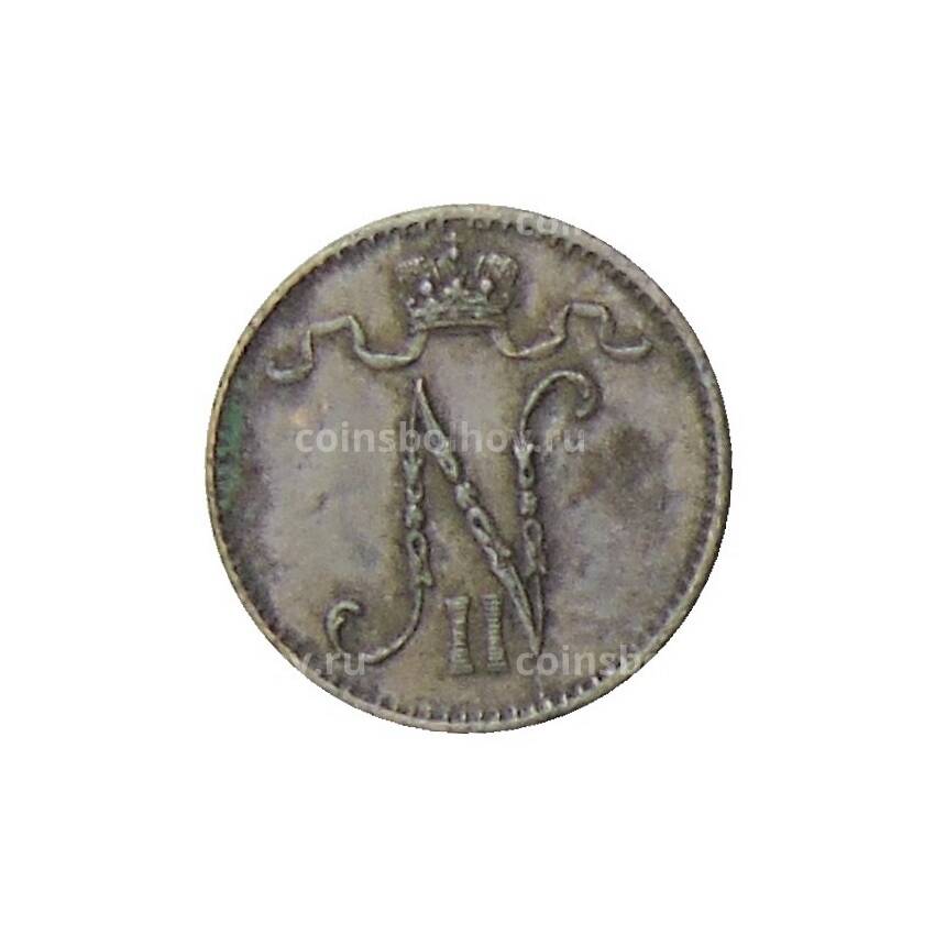 Монета 1 пенни 1900 года Русская Финляндия (вид 2)
