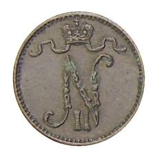 Монета 1 пенни 1909 года Русская Финляндия (реверс)