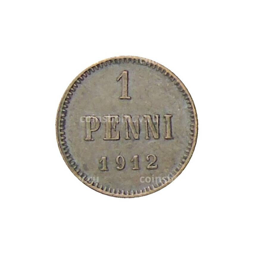 Монета 1 пенни 1912 года Русская Финляндия