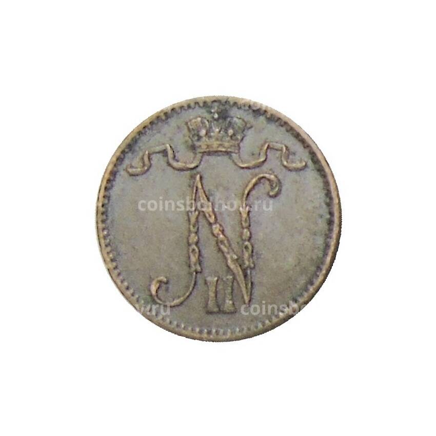 Монета 1 пенни 1912 года Русская Финляндия (вид 2)