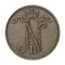 Монета 1 пенни 1909 года Русская Финляндия (реверс)