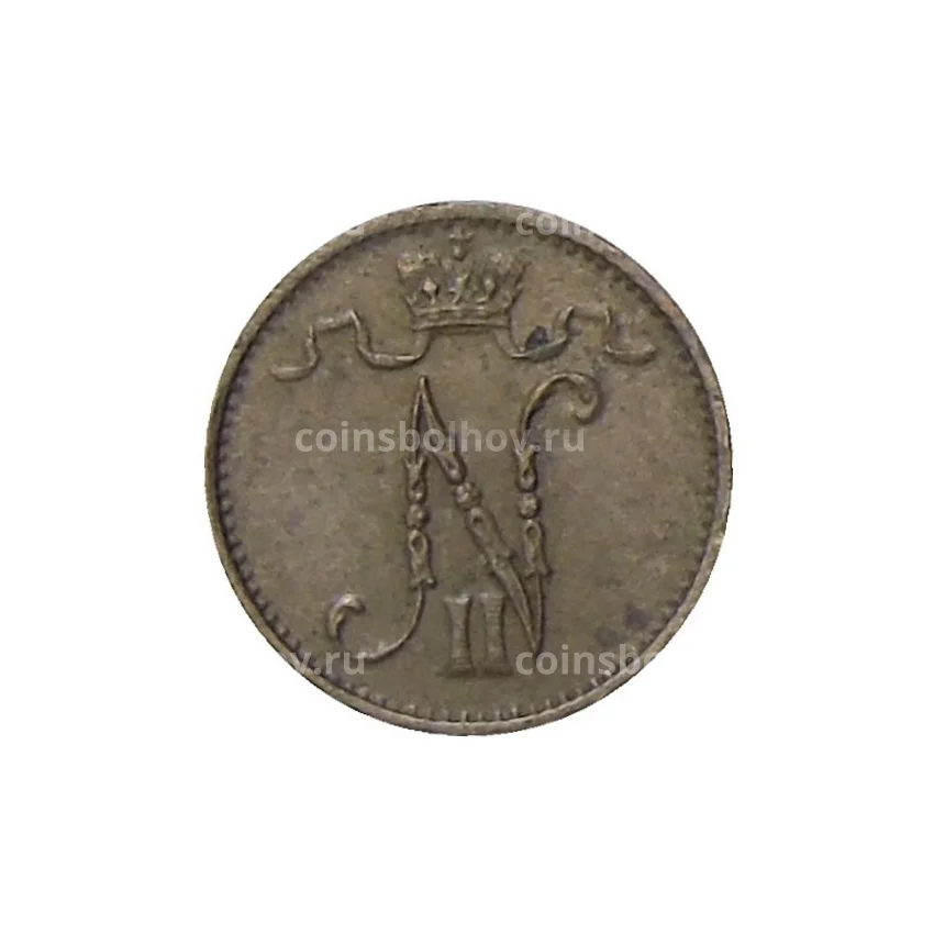 Монета 1 пенни 1915 года Русская Финляндия (вид 2)