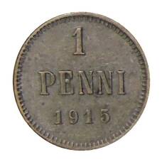 Монета 1 пенни 1915 года Русская Финляндия (аверс)