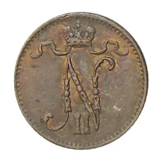 Монета 1 пенни 1916 года Русская Финляндия (реверс)