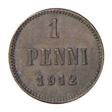 Монета 1 пенни 1912 года Русская Финляндия (аверс)