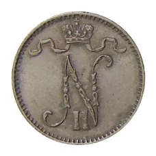 Монета 1 пенни 1911 года Русская Финляндия (реверс)