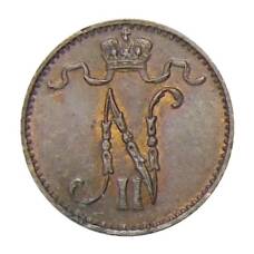 Монета 1 пенни 1914 года Русская Финляндия (реверс)