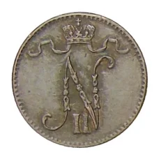 Монета 1 пенни 1912 года Русская Финляндия (реверс)