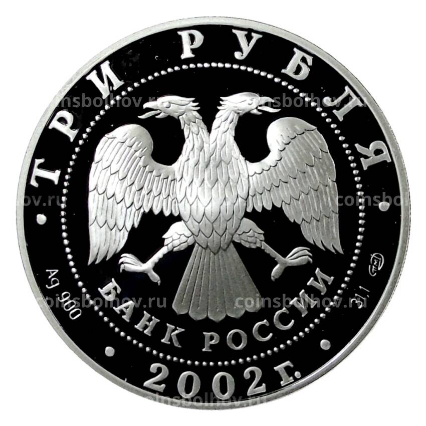 Монета 3 рубля 2002 года СПМД —  XIX зимние Олимпийские Игры, Солт-Лейк-Сити 2002 (вид 2)