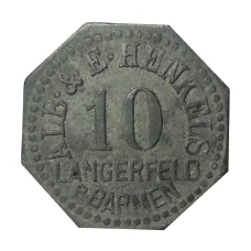 Монета 10 пфеннигов Германия  — Нотгельд  — фабрика ALB&E.Henkels (аверс)