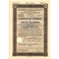 Банкнота Облигация 4,5% 200 рейхсмарок 1937 года Германия
