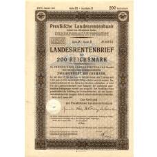 Банкнота Облигация 4,5% 200 рейхсмарок 1937 года Германия