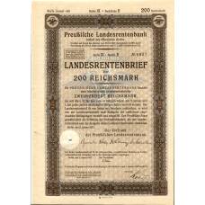 Банкнота Облигация 4,5% 200 рейхсмарок 1937 года Германия