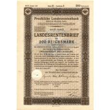 Банкнота Облигация 4,5% 200 рейхсмарок 1937 года Германия
