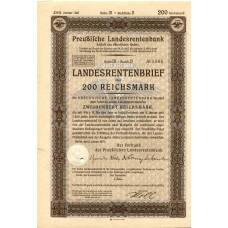 Банкнота Облигация 4,5% 200 рейхсмарок 1937 года Германия