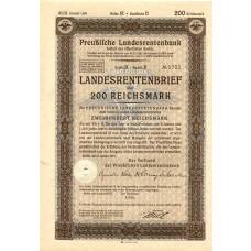 Банкнота Облигация 4,5% 200 рейхсмарок 1937 года Германия