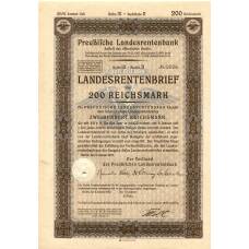 Банкнота Облигация 4,5% 200 рейхсмарок 1937 года Германия