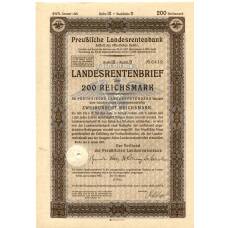 Банкнота Облигация 4,5% 200 рейхсмарок 1937 года Германия