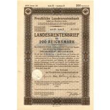 Банкнота Облигация 4,5% 200 рейхсмарок 1937 года Германия