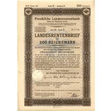 Банкнота Облигация 4,5% 200 рейхсмарок 1937 года Германия