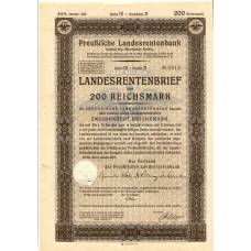 Банкнота Облигация 4,5% 200 рейхсмарок 1937 года Германия