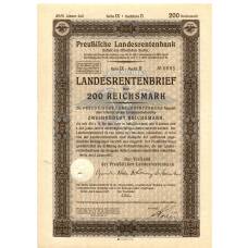 Банкнота Облигация 4,5% 200 рейхсмарок 1937 года Германия