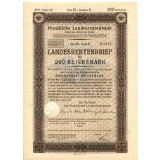 Банкнота Облигация 4,5% 200 рейхсмарок 1937 года Германия