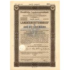 Банкнота Облигация 4,5% 200 рейхсмарок 1937 года Германия