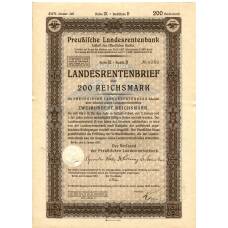 Банкнота Облигация 4,5% 200 рейхсмарок 1937 года Германия
