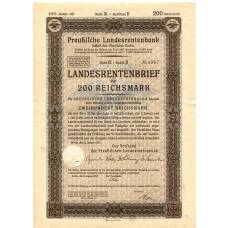 Банкнота Облигация 4,5% 200 рейхсмарок 1937 года Германия