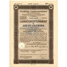 Банкнота Облигация 4,5% 200 рейхсмарок 1937 года Германия