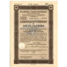 Банкнота Облигация 4,5% 200 рейхсмарок 1937 года Германия