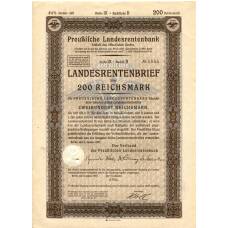 Банкнота Облигация 4,5% 200 рейхсмарок 1937 года Германия — 5555 — красивый номер (аверс)